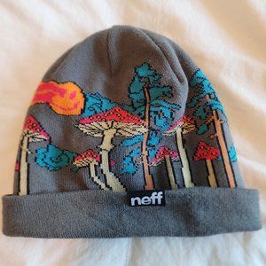 Neff Mushroom Forest Sun Smiley Beanie